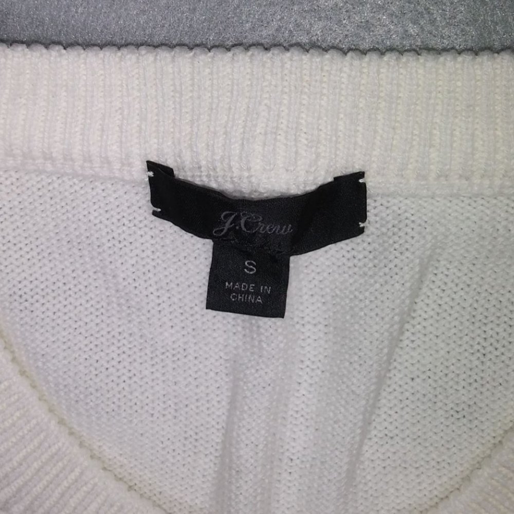 J.Crew White Bell Flare Sleeve Sweater Women's Size S - Picture 3 of 4